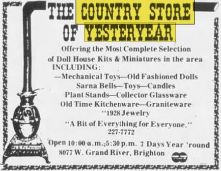 Country Store of Yesteryear (History Town) - Jan 1980 Ad (newer photo)